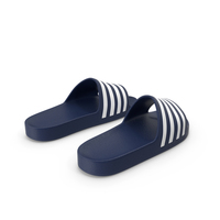 Dark Blue Rubber Flip-Flops Slippers PNG & PSD Images
