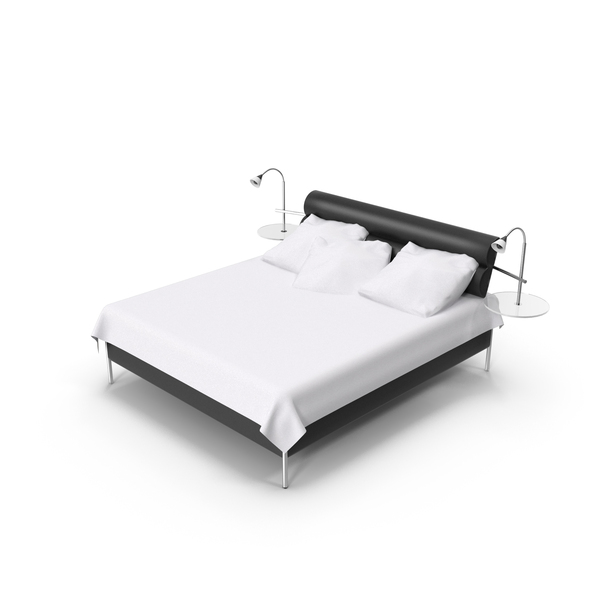 Black Leather Bed PNG & PSD Images