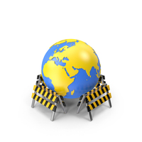 Globe With Barriers PNG & PSD Images