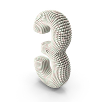 Number 3 From Pearls PNG & PSD Images
