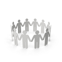 People Holding Hands In Circle Symbol PNG & PSD Images
