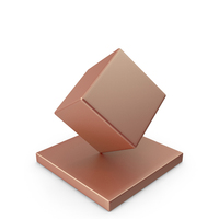 Bronze Cube Decor PNG & PSD Images