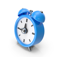 Cartoon Alarm Clock Blue PNG & PSD Images