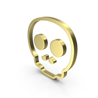 HALLOWEEN SKULL LOGO GOLD PNG & PSD Images