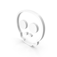 HALLOWEEN SKULL LOGO WHITE PNG & PSD Images