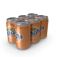Six Beverage Can Fanta PNG & PSD Images
