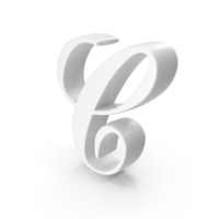 White Cursive Capital Letter C PNG & PSD Images