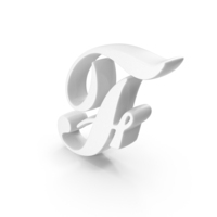 White Cursive Capital Letter F PNG & PSD Images