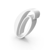 White Cursive Capital Letter O PNG & PSD Images
