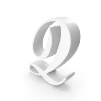 Capital Q Cursive Opti Script Font Style Alphabet White PNG & PSD Images