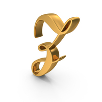 Gold Cursive Capital Letter Z PNG & PSD Images