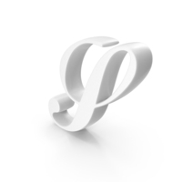White Cursive Capital Letter S PNG & PSD Images
