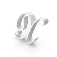 White Cursive Capital Letter X PNG & PSD Images