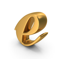 Gold Cursive Letter E PNG & PSD Images