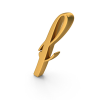 f Cursive Opti Script Font Style Alphabet Gold PNG & PSD Images