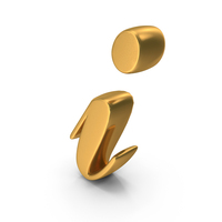 Gold Cursive Letter I PNG & PSD Images