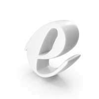 White Cursive Letter E PNG & PSD Images