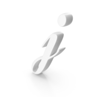 White Cursive Letter J PNG & PSD Images