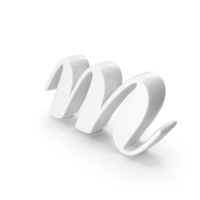 White Cursive Letter M PNG & PSD Images