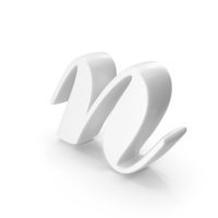 White Cursive Letter N PNG & PSD Images