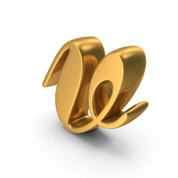 Gold Cursive Letter V PNG & PSD Images
