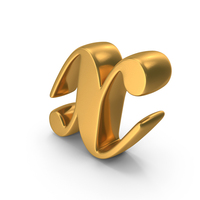 Gold Cursive Letter X PNG & PSD Images