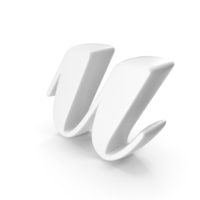 White Cursive Letter U PNG & PSD Images