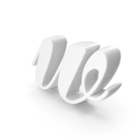 White Cursive Letter W PNG & PSD Images