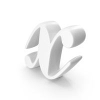 White Cursive Letter X PNG & PSD Images