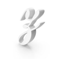 z Cursive Opti Script Font Style Alphabet White PNG & PSD Images