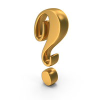Gold Question Mark Symbol PNG & PSD Images