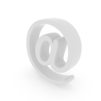 White At The Rate Symbol PNG & PSD Images