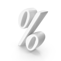 White Percentage Symbol PNG & PSD Images