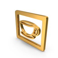 Gold Coffee Break Icon PNG & PSD Images