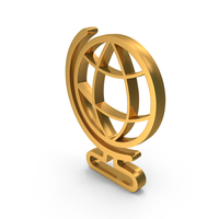 Gold Globe Symbol PNG & PSD Images