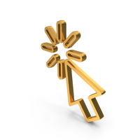 Mouse Click Curser Arrow Gold PNG & PSD Images