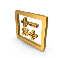 Golden Math Operators Symbol PNG & PSD Images