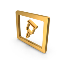 Pin Icon Gold PNG & PSD Images