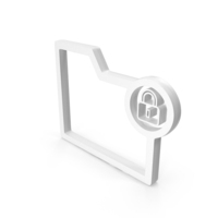 Folder Security Lock White PNG & PSD Images