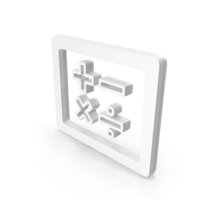 White Math Operators Symbol PNG & PSD Images