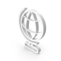 Globe Symbol White PNG & PSD Images