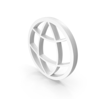 White Globe Web Symbol PNG & PSD Images