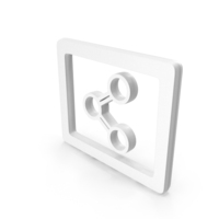 White Share Link Icon PNG & PSD Images