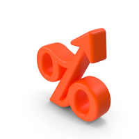 Percentage Symbol With Rising Arrow PNG & PSD Images