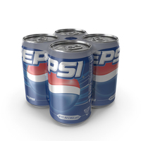 Four Pepsi Beverage Cans PNG & PSD Images