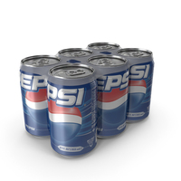 Six Pepsi Beverage Cans PNG & PSD Images