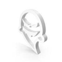 White Cartoon Ghost Symbol PNG & PSD Images