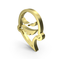Gold Cartoon Ghost Symbol PNG & PSD Images