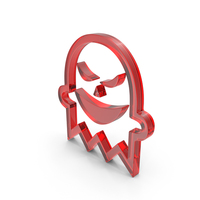 Red Glass Halloween Ghost Symbol PNG & PSD Images