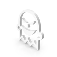 White Halloween Ghost Symbol PNG & PSD Images